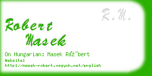 robert masek business card